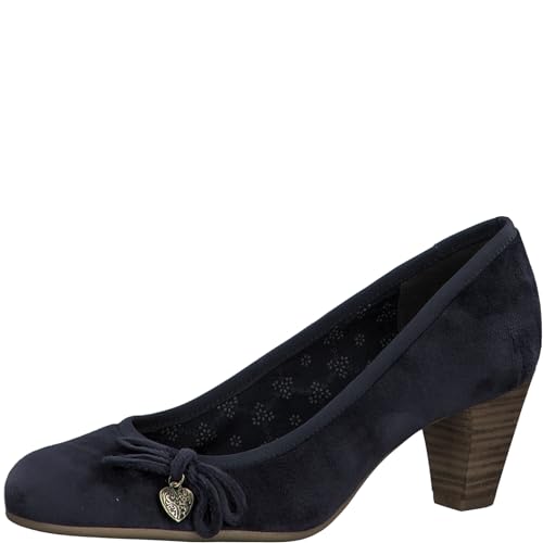 s.Oliver Damen Pumps mit Schleife mit Herzdetail, Blau (Navy), 36 von s.Oliver