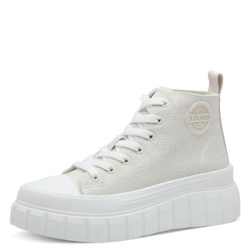 s.Oliver Damen Sneaker hoch mit Plateau Freizeit, Beige (Beige), 41 EU von s.Oliver