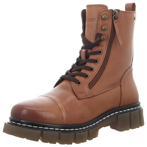 s.Oliver Damen Stiefeletten ohne Absatz aus Leder Plateau Braun (Cognac), 39 von s.Oliver