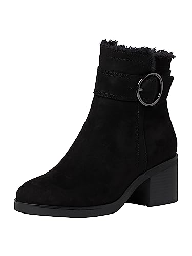 s.Oliver Damen Stiefeletten mit Absatz Gefüttert mit Schnalle und Reißverschluss Schwarz (Black), 37 von s.Oliver