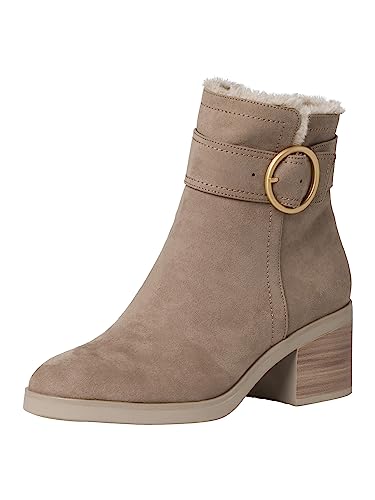 s.Oliver Damen Stiefeletten mit Absatz Gefüttert mit Schnalle und Reißverschluss Braun (Taupe), 37 von s.Oliver