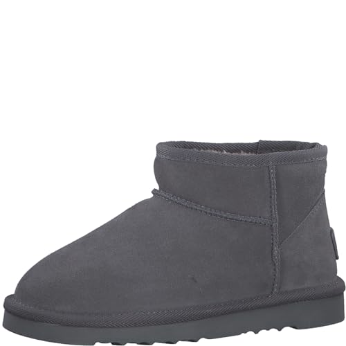 s.Oliver Damen Winterstiefeletten ohne Absatz aus Wildleder Gefüttert Grau (Graphite), 40 von s.Oliver