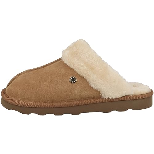 s.Oliver Damen Pantoffeln zum Reinschlüpfen Flauschig, Braun (Cognac), 38 EU von s.Oliver