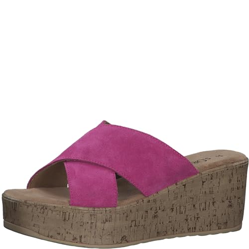 s.Oliver Damen Pantoletten aus Leder Plateau, Rosa (Pink), 38 EU s.Oliver Damen Pantoletten aus Leder Plateau, Rosa (Pink), 38 EU von s.Oliver
