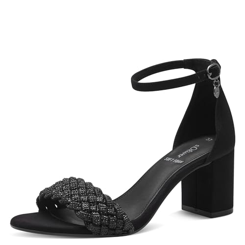 s.Oliver Sandale mit Absatz 5-28309-42 Schwarz Soft Foam von s.Oliver