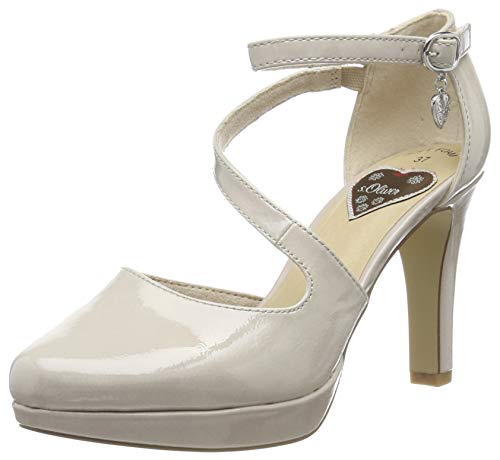 s.Oliver Damen 5-5-24420-33 219 RiemchenPumps Grau (Lt Grey Patent 219), 39 EU von s.Oliver