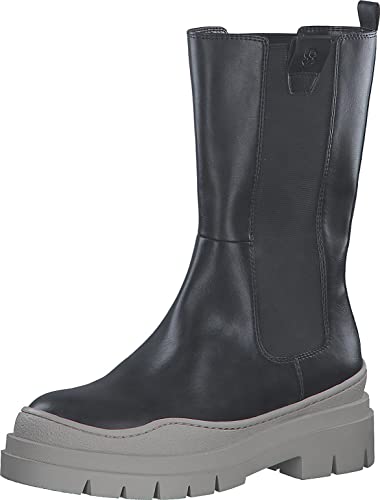 s.Oliver Damen 5-5-25432-29 Chelsea-Stiefel, Black/LT.Grey, 37 EU von s.Oliver