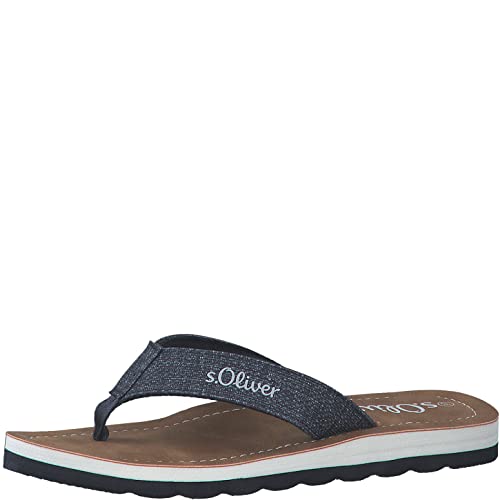 s.Oliver Damen 5-5-27140-30 Schiebe-Sandalen, Navy, 37 EU von s.Oliver