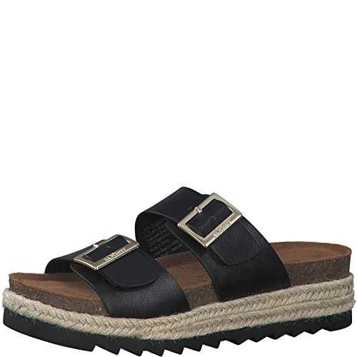 s.Oliver Damen 5-5-27201-28 Schiebe-Sandalen, Schwarz, 38 EU von s.Oliver