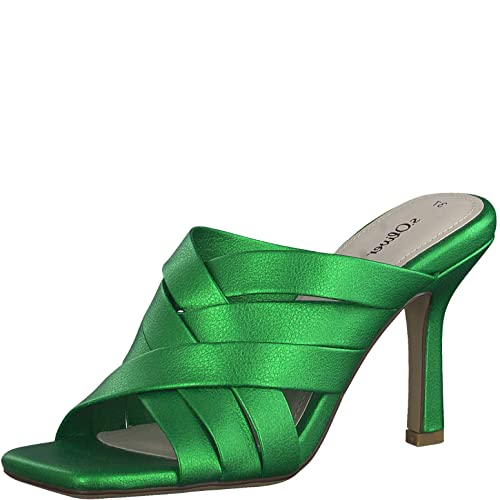 s.Oliver Damen 5-5-27205-20 Sandale mit Absatz, Green MET, 36 EU von s.Oliver