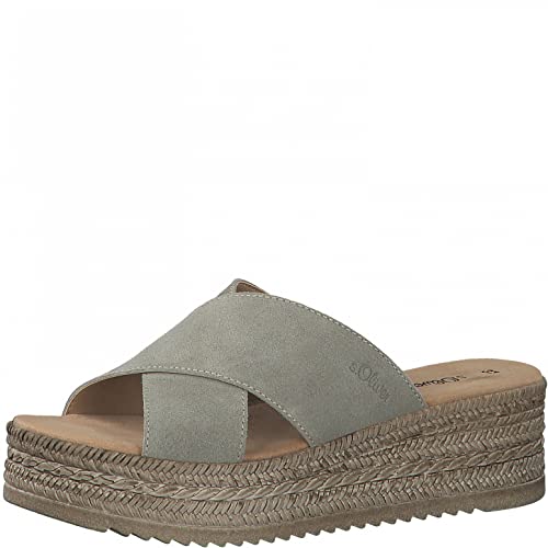 s.Oliver Damen 5-5-27206-28 Schiebe-Sandalen, Sage, 38 EU von s.Oliver