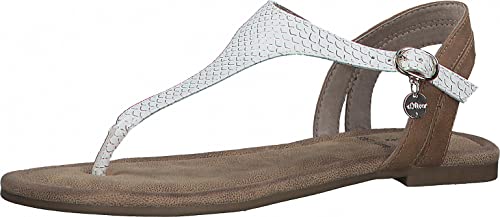 s.Oliver Damen 5-5-28136-28 Flache Sandale, Offwhite Struc, 36 EU s.Oliver Damen 5-5-28136-28 Flache Sandale, Offwhite Struc, 36 EU von s.Oliver