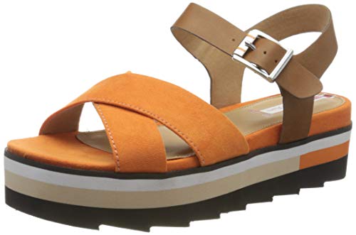 s.Oliver Damen 5-5-28220-24 Riemchensandalen, Orange (ORANGE Comb. 609) von s.Oliver