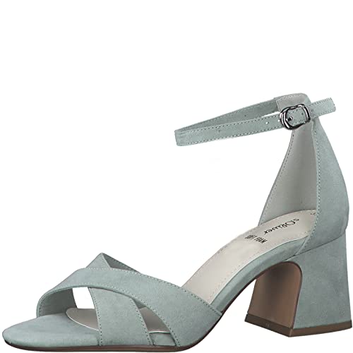 s.Oliver Damen 5-5-28302-20 Sandale mit Absatz, Pale Green, 36 EU von s.Oliver