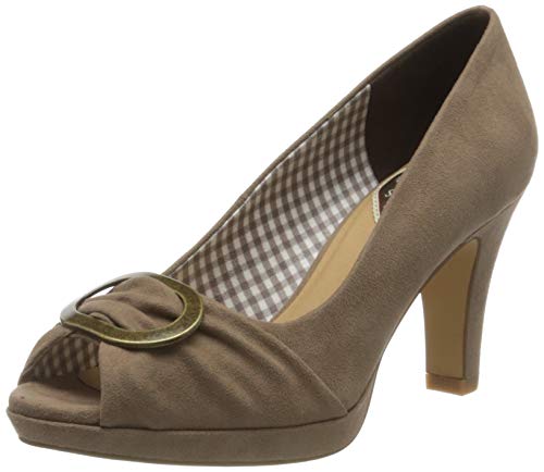 s.Oliver Damen 5-5-29301-34 Peeptoe Pumps, Braun (Pepper 324) von s.Oliver