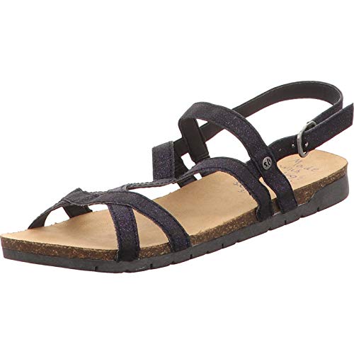 s.Oliver Damen 5-5-48504-32 Slingback Sandalen, Blau (Navy Glitter 853), 38 EU von s.Oliver