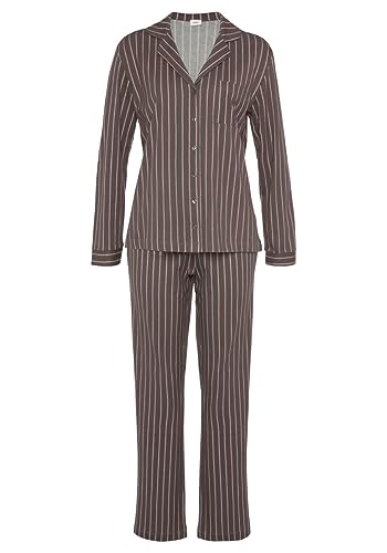 s.Oliver Pyjama für Damen, dunkelgrau gestreift von s.Oliver