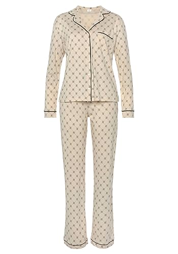 s.Oliver Damen AK-60-48 Pyjamaset, beige-Gemustert, 40-42 von s.Oliver