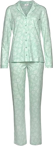 s.Oliver Damen Ak-210-47 Pyjamaset, Mint Blätterdruck, 40-42 EU von s.Oliver