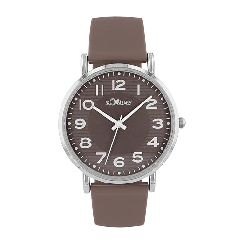 s.Oliver Armbanduhr Damen Quarzuhr Analog, mit Silikon Armband, Silber, 3 bar Wasserdicht, Kommt in Uhren Geschenk Box s.Oliver Armbanduhr Damen Quarzuhr Analog, mit Silikon Armband, Silber, 3 bar Wasserdicht, Kommt in Uhren Geschenk Box von s.Oliver