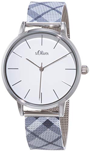 s.Oliver Damen Analog Quarz Uhr mit Edelstahl Armband SO-4203-MQ von s.Oliver