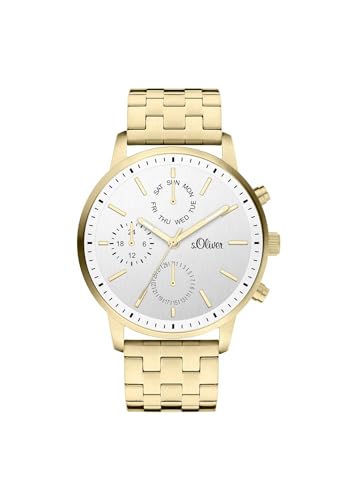 s.Oliver Damen Analog Quarz Uhr mit Edelstahl Armband SO-4322-MM von s.Oliver