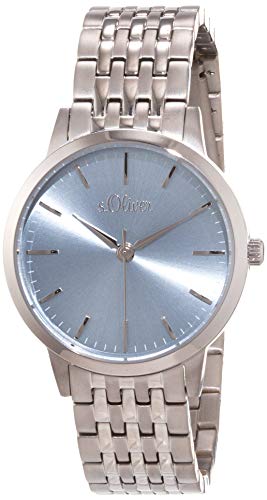 s.Oliver Damen Analog Quarz Uhr mit Titan Armband SO-4217-MQT von s.Oliver