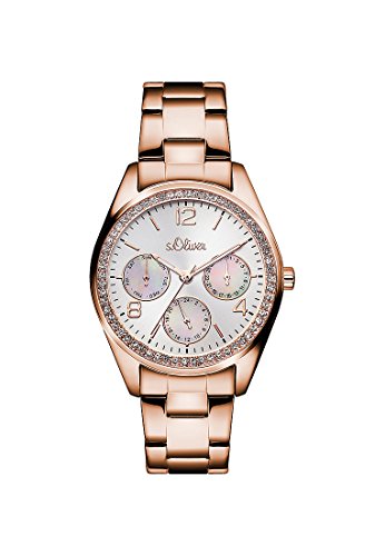 s.Oliver Damen-Armbanduhr Analog Quarz Edelstahl SO-3064-MM von s.Oliver