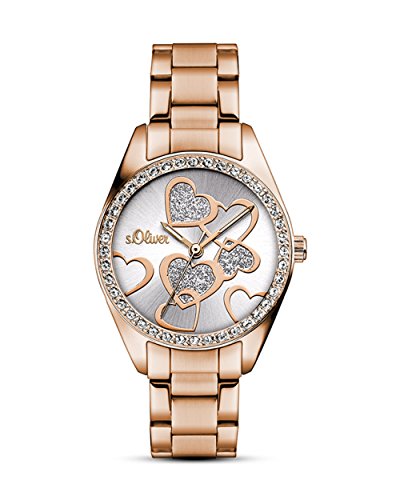 s.Oliver Damen-Armbanduhr Analog Quarz Edelstahl SO-3140-MQ von s.Oliver