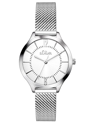 s.Oliver Damen-Armbanduhr Analog Quarz Edelstahl SO-3219-MQ von s.Oliver