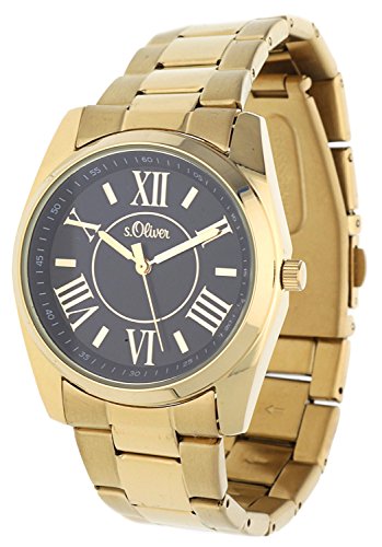 s.Oliver Damen-Armbanduhr Analog Quarz IP Gold SO-15115-MQR von s.Oliver