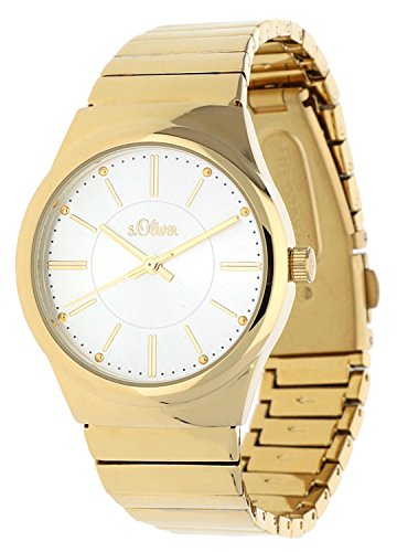 s.Oliver Damen-Armbanduhr Analog Quarz IP Gold SO-15127-MQR von s.Oliver