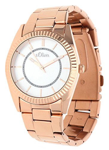 s.Oliver Damen-Armbanduhr Analog Quarz IP Rosé SO-15140-MQR von s.Oliver