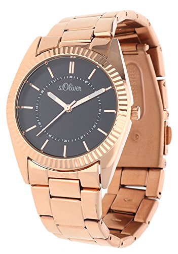 s.Oliver Damen-Armbanduhr Analog Quarz IP Rosé SO-15141-MQR von s.Oliver