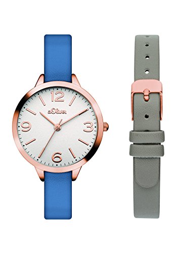 s.Oliver Damen-Armbanduhr Analog Quarz Leder SO-3240-LQ von s.Oliver