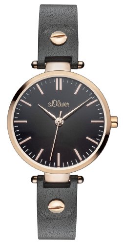 s.Oliver Damen-Armbanduhr XS Analog Quarz Leder SO-2889-LQ von s.Oliver