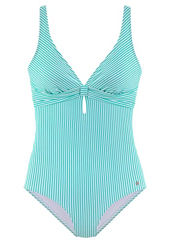 s.Oliver Damen Badeanzug Mint-White 36 / A/B von s.Oliver