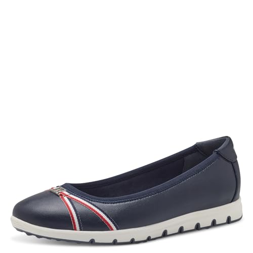 s.Oliver Damen Ballerinas Flach Bequem, Blau (Navy), 39 EU von s.Oliver