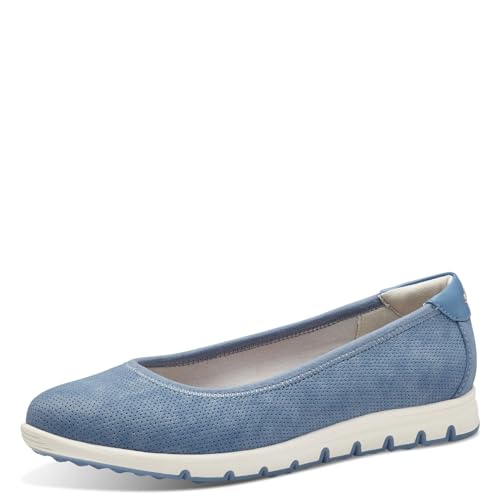 s.Oliver Damen Ballerinas Plateau Bequem, Blau (Indigo), 39 von s.Oliver