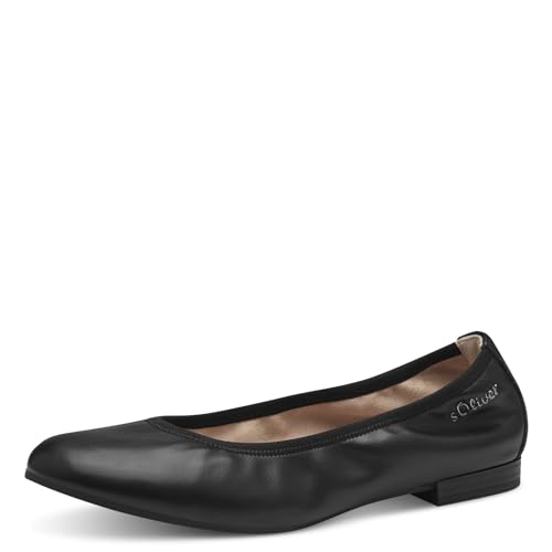 s.Oliver Damen Ballerinas mit Blockabsatz Elegant, Schwarz (Black), 37 EU von s.Oliver