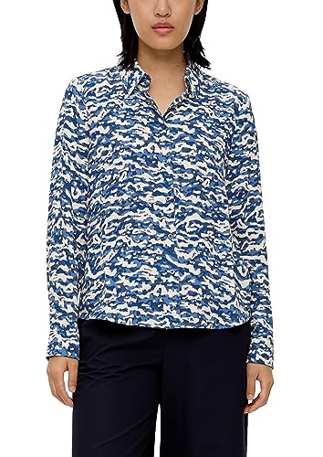 s.Oliver Damen Bluse Langarm, Blau|mehrfarbig57a1, 38 von s.Oliver