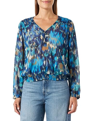 s.Oliver Chiffonbluse mit Allover-Print dunkelblau 32 von s.Oliver