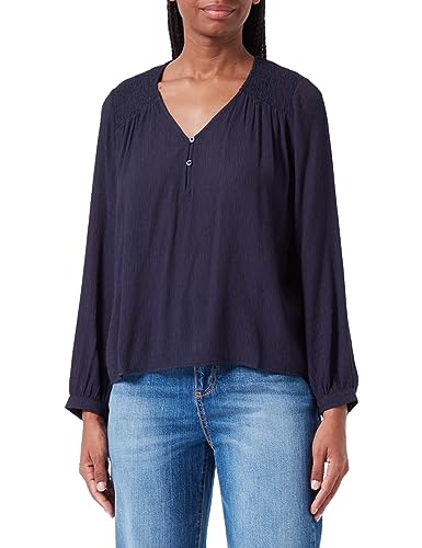 s.Oliver Damen Bluse Langarm Blue 38 von s.Oliver