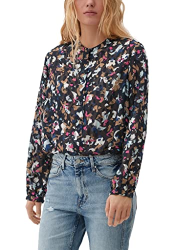 s.Oliver Damen Blusen langarm, Blau, 44 EU von s.Oliver