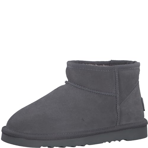 s.Oliver Damen Boots aus Leder Gefüttert, Grau (Graphite), 37 EU von s.Oliver