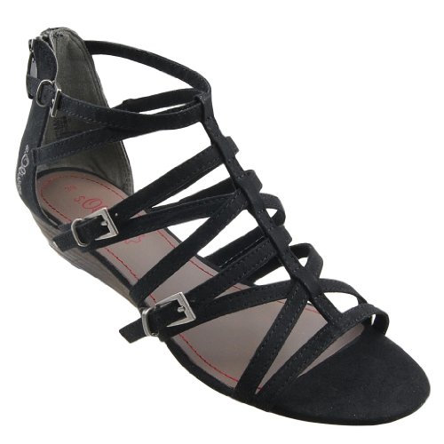 s.Oliver Damen Casual Knöchelriemchen, Schwarz (Black Uni 7) von s.Oliver