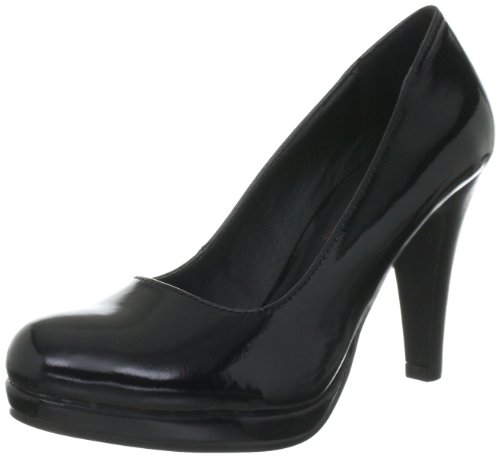 s.Oliver Damen Casual Pumps, Schwarz (Black PATENT 18) von s.Oliver
