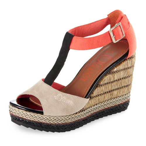 s.Oliver Damen Casual T-Spange, Schwarz (Ivory Comb 420) von s.Oliver