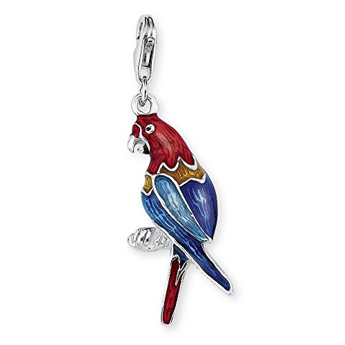 s.Oliver Damen-Charm 925 Sterling Silber XL Papagei Länge ca. 26 mm 393539 von s.Oliver
