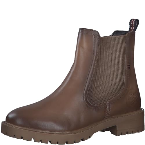 s.Oliver Damen Chelsea Boots aus Leder mit Reißverschluss, Braun (Cappuccino), 39 EU von s.Oliver